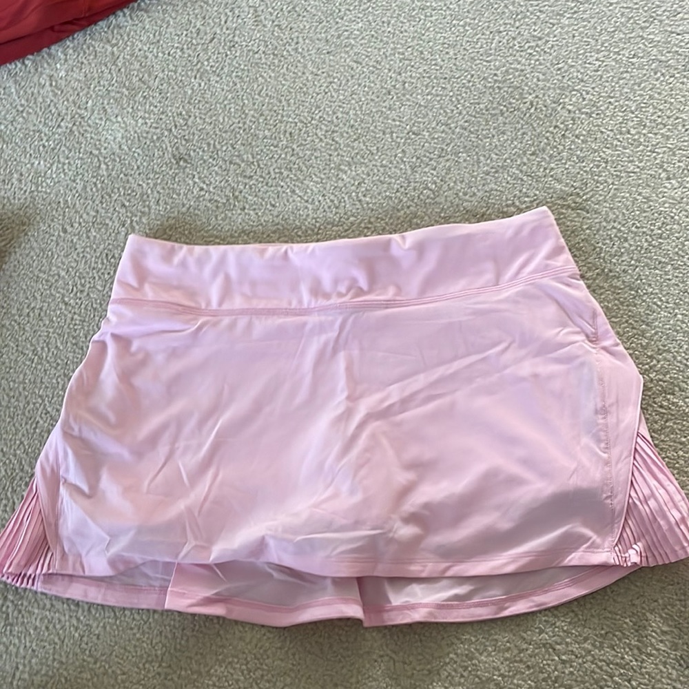 lululemon play off the pleats skirt - pink - size 8